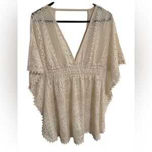 Xhilaration Ivory Lace Cover Up